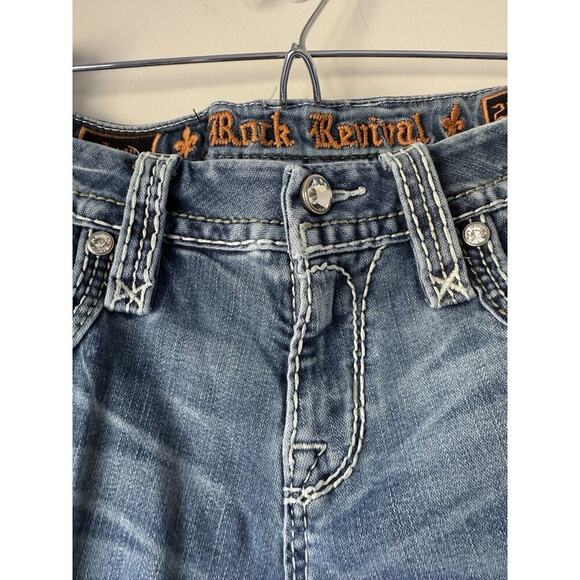 Rock Revival Jeans Women’s 26 blue easy boot lyon festival rodeo western cowgirl - Picture 4 of 12